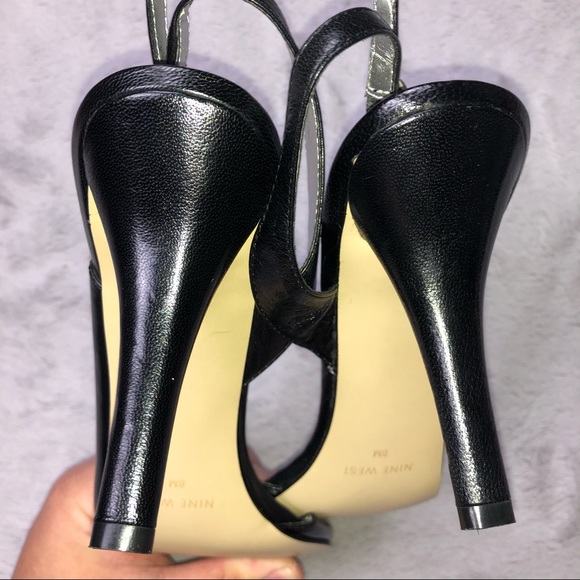 NWOT Nine West Sling Back Leather Sandals - Picture 7 of 7